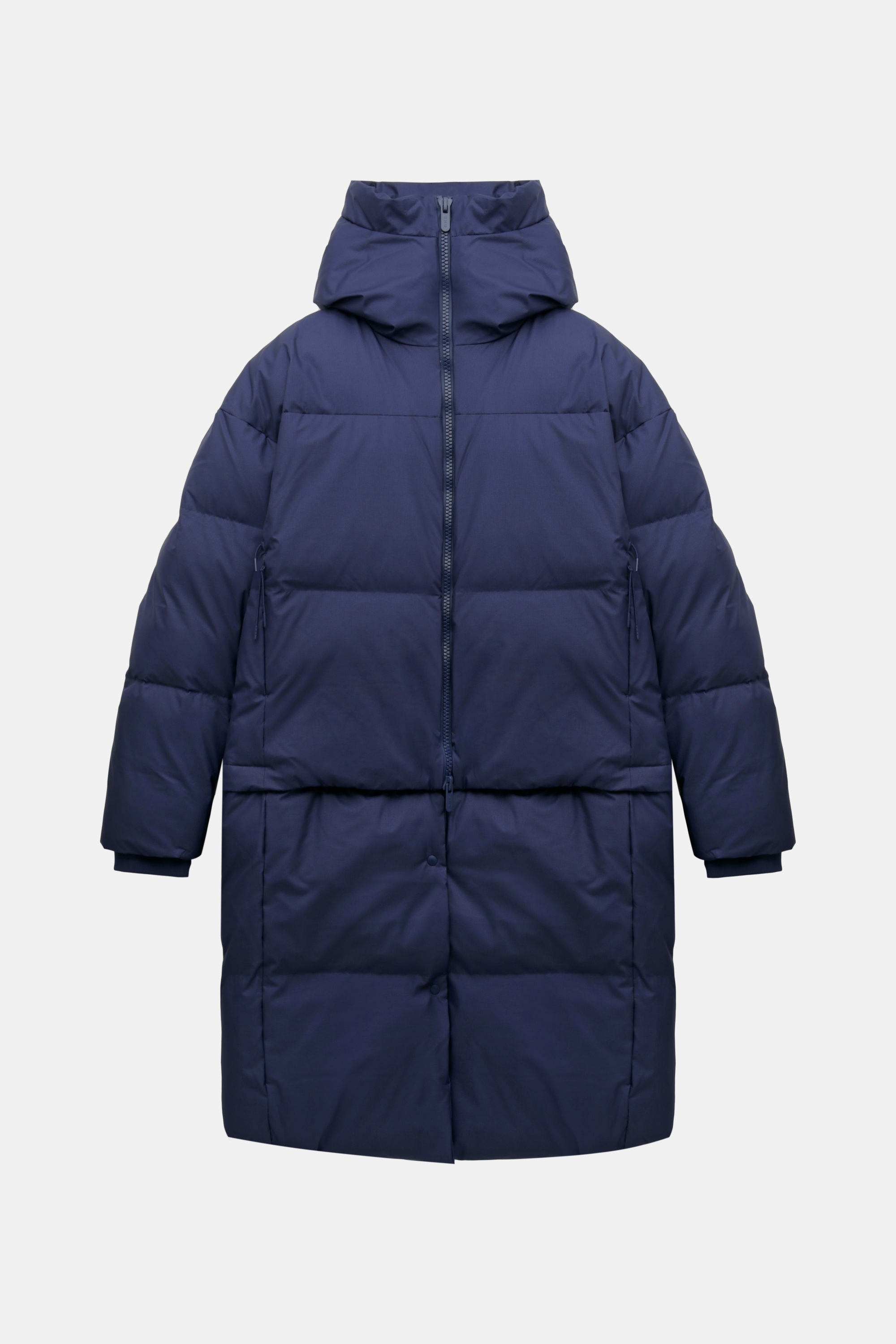 Пуховик-трансформер синий