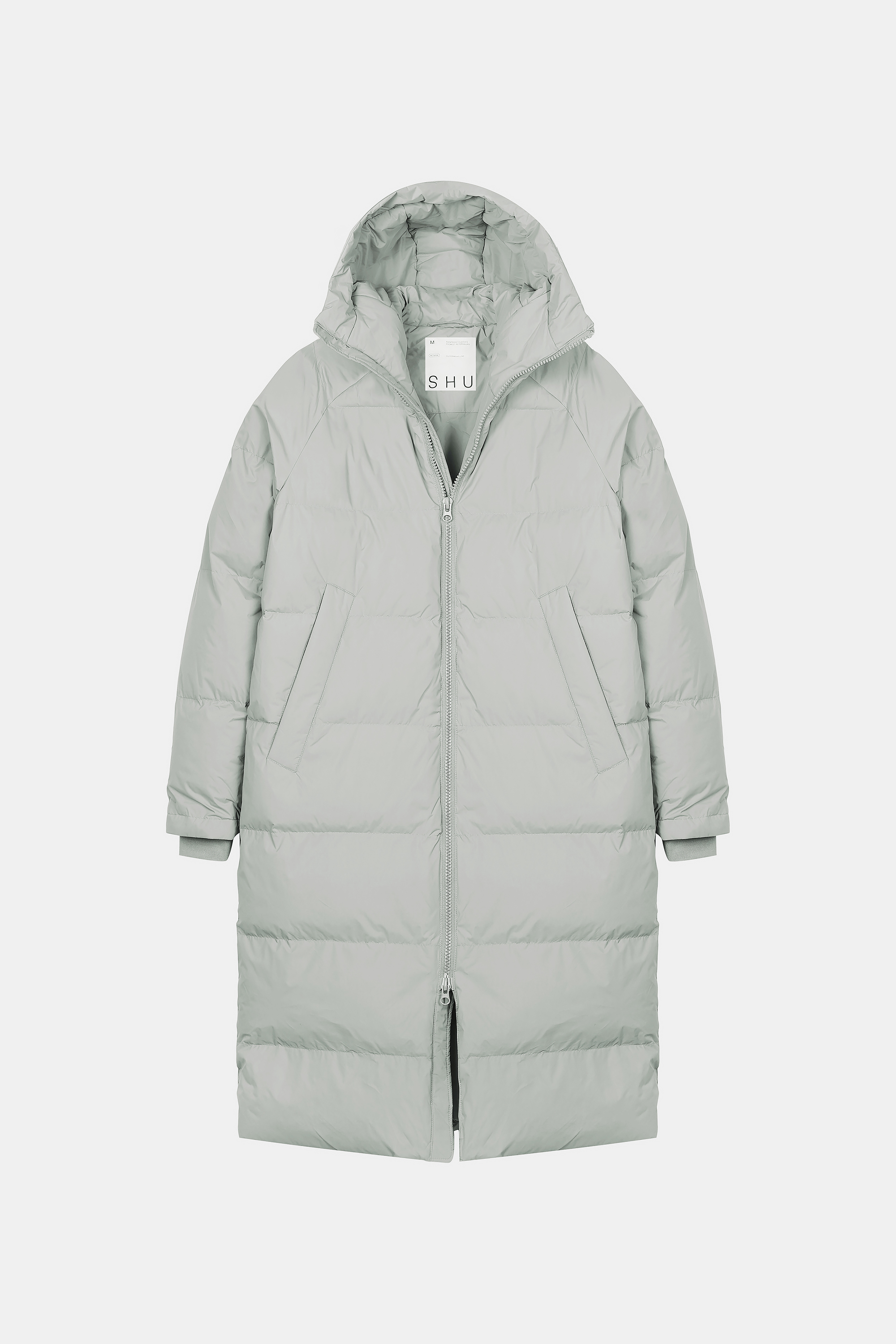 Пуховик серый