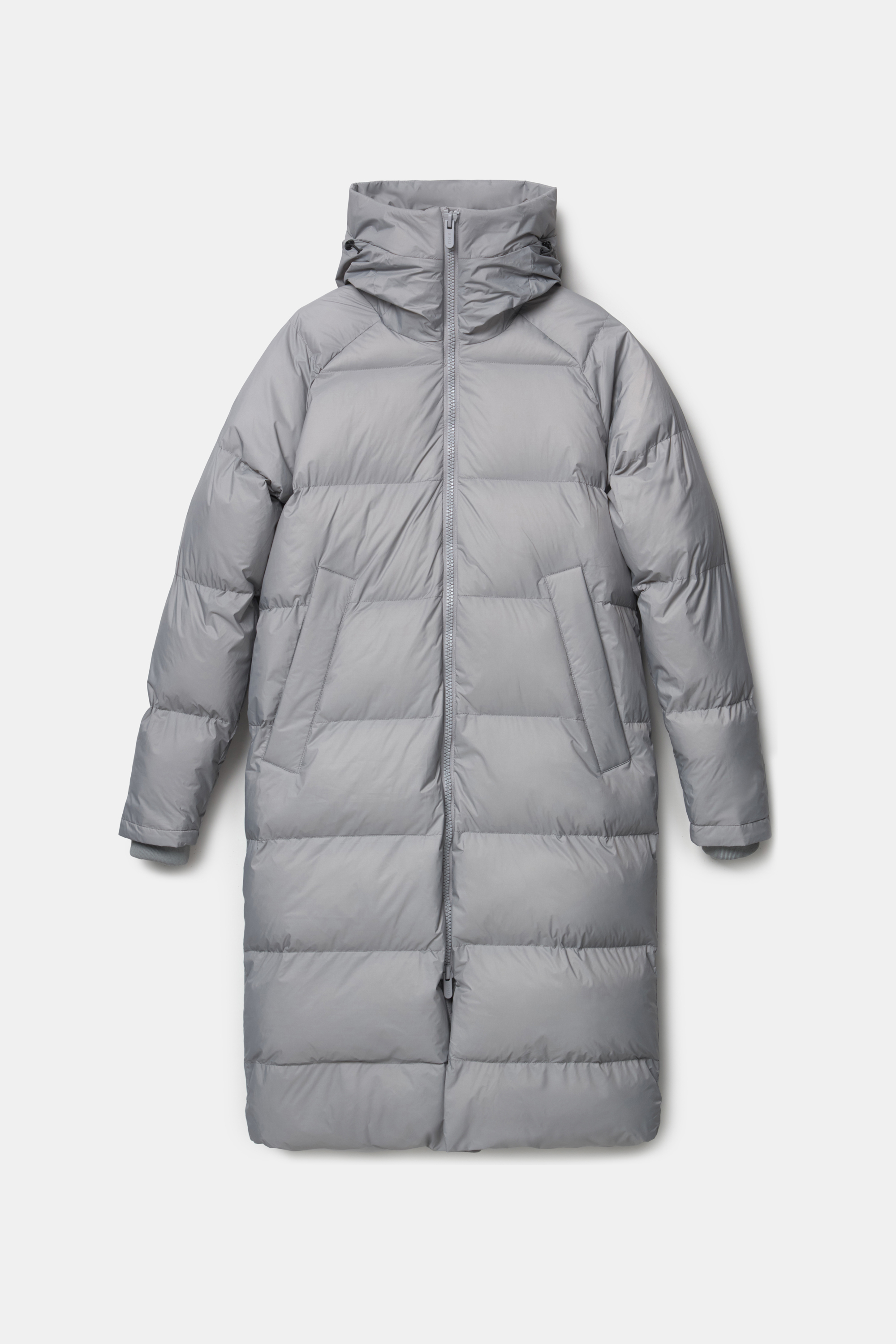 Пуховик серый