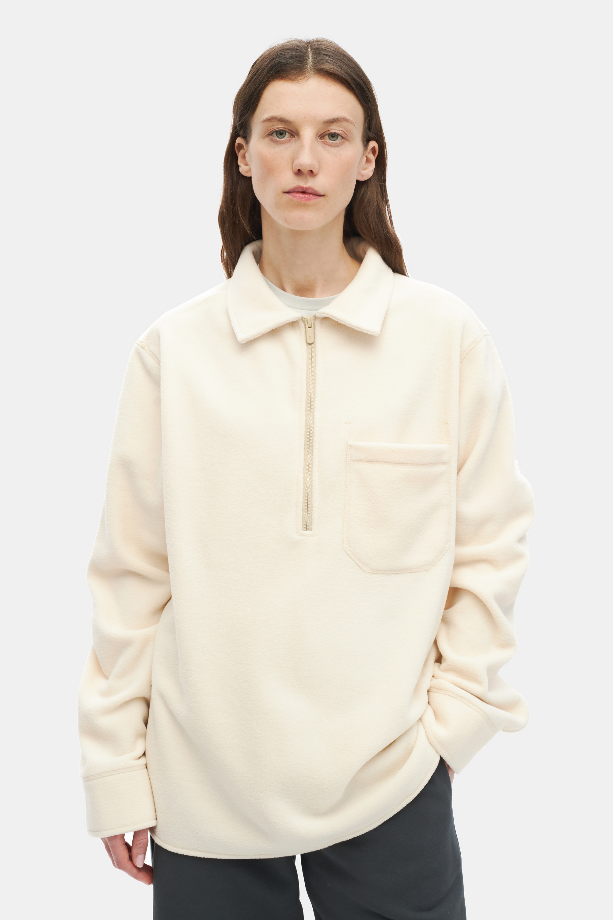 pois 懇切 shaggy hoodieCOAT ホワイト