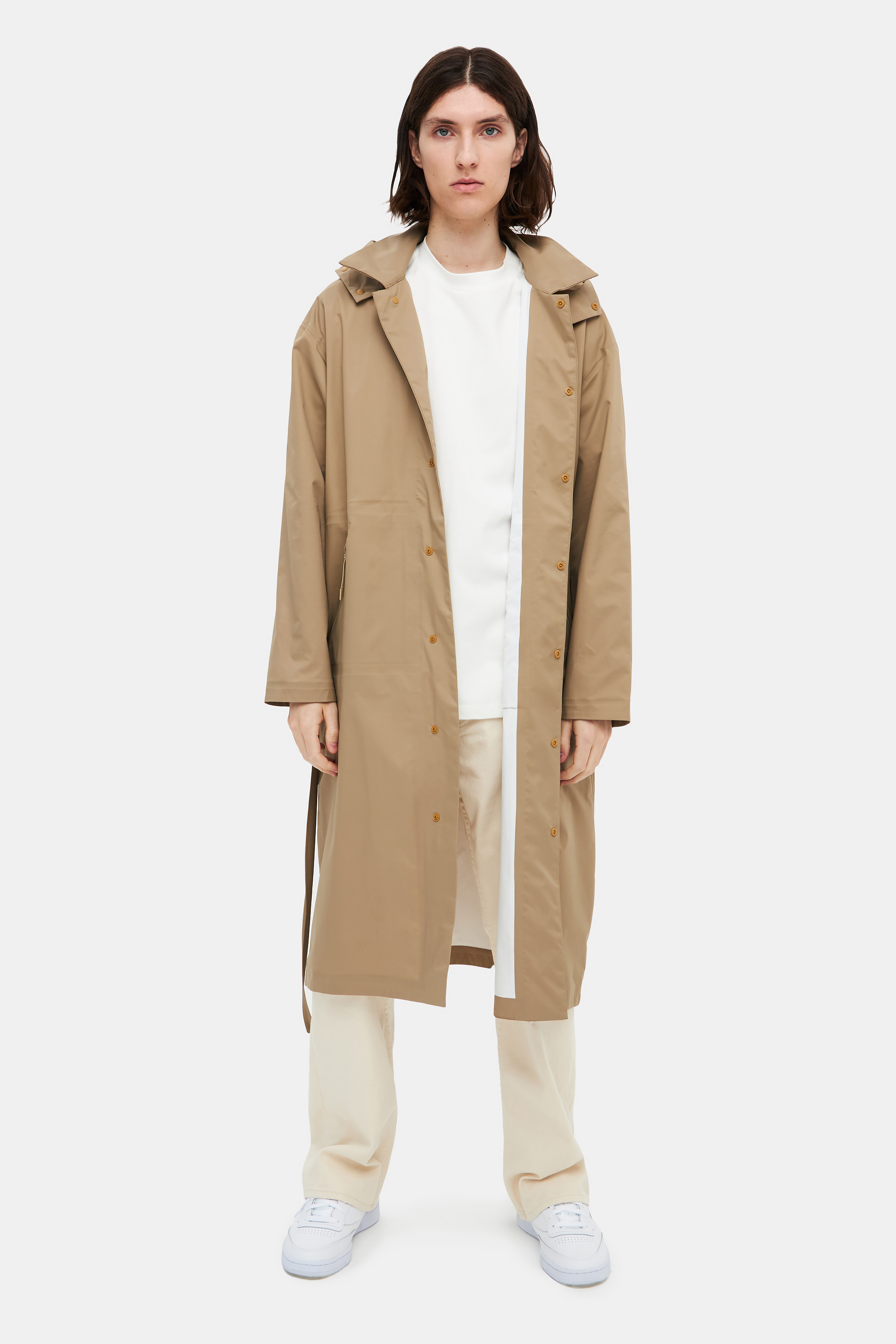 Ripstop trench coat brown